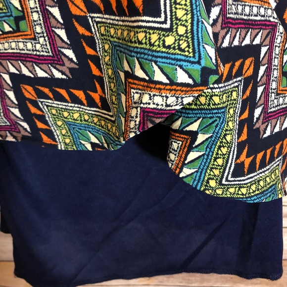 Blue Rain Aztec print dress. - Picture 4 of 5